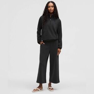 Lululemon Softstreme High-Rise Wide-Leg Cropped Pant in Black